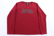 Women's Harley Davidson Motorcycles Embroidered LS T-shirt - ThriftedThreads.com