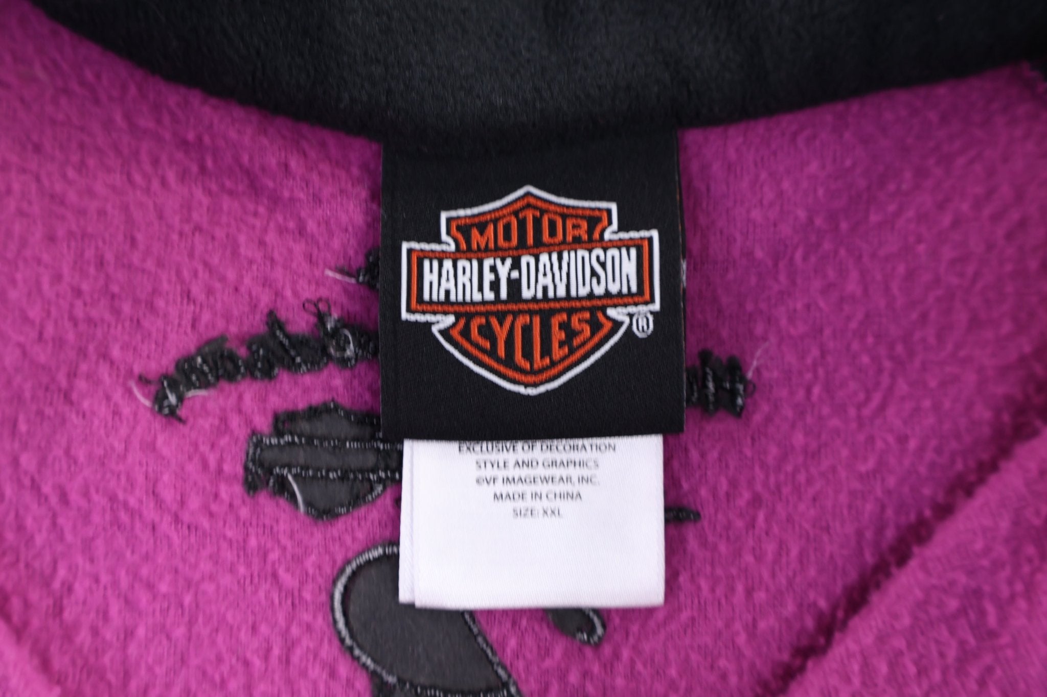 Women's Harley Davidson Motorcycles Full Zip Fleece Sweater - Sweater - Thrifted Threads