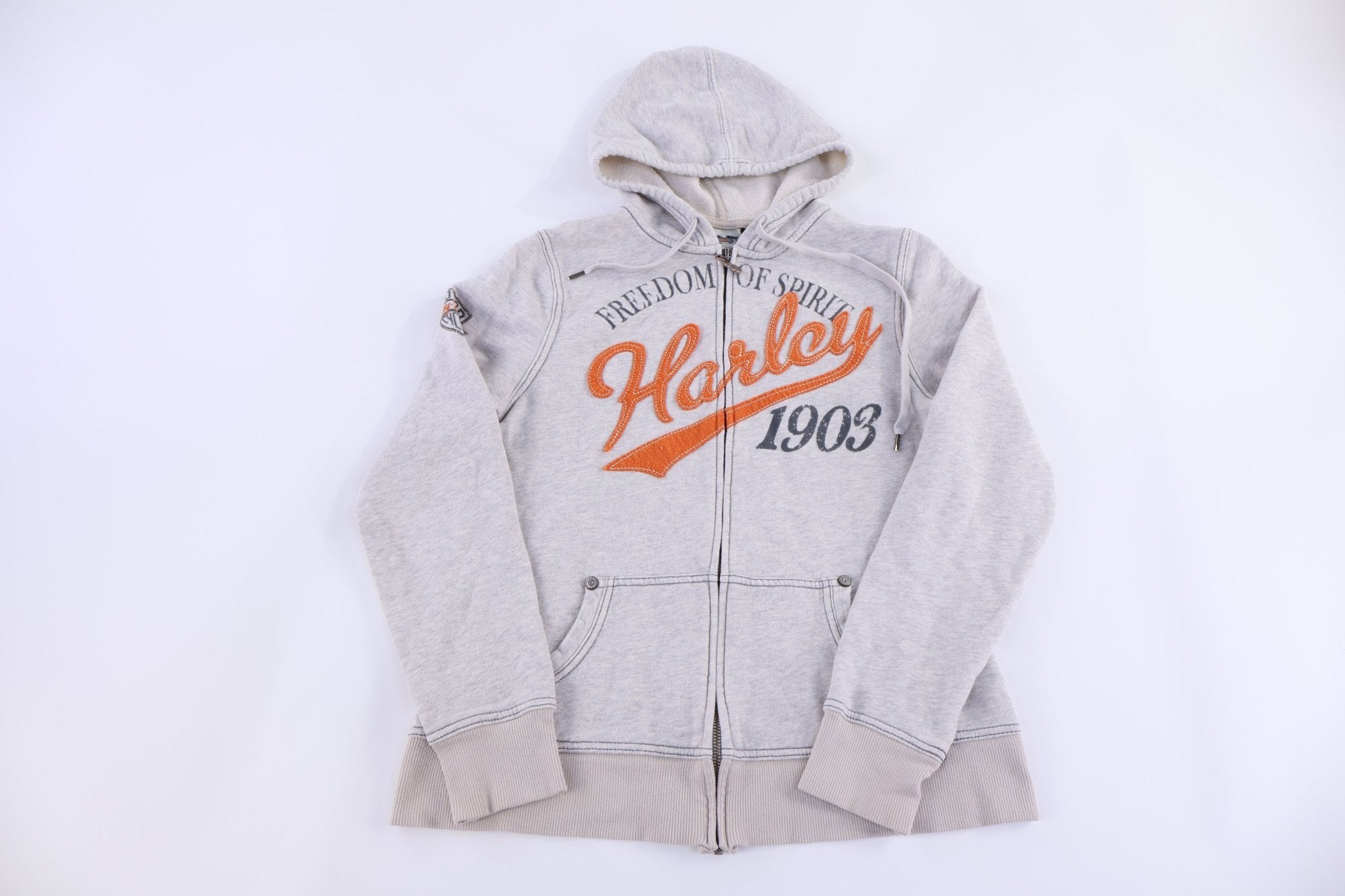Women's Harley Davidson Motorcycles Full Zip Hoodie - Jacket - Thrifted Threads