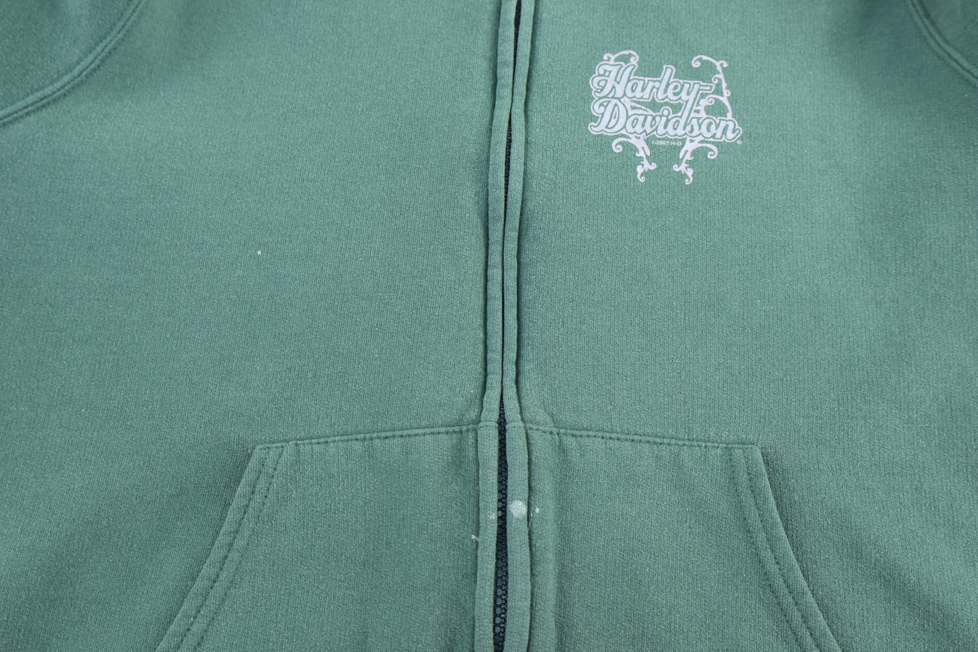 Women's Harley Davidson Motorcycles Full Zip Hoodie - Jacket - Thrifted Threads