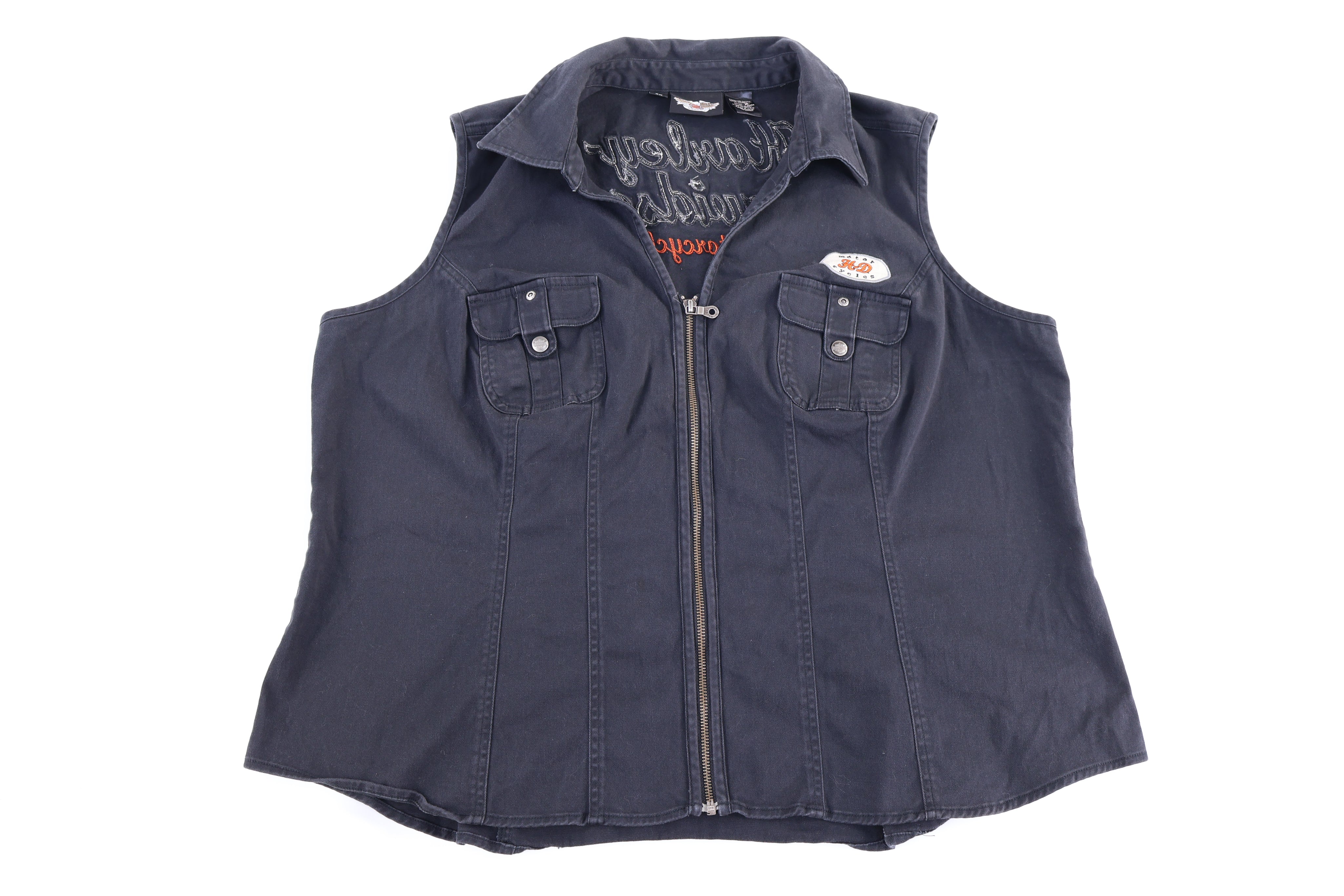 Women's Harley Davidson Motorcycles Full Zip Tank Top - Shirts & Tops - Thrifted Threads