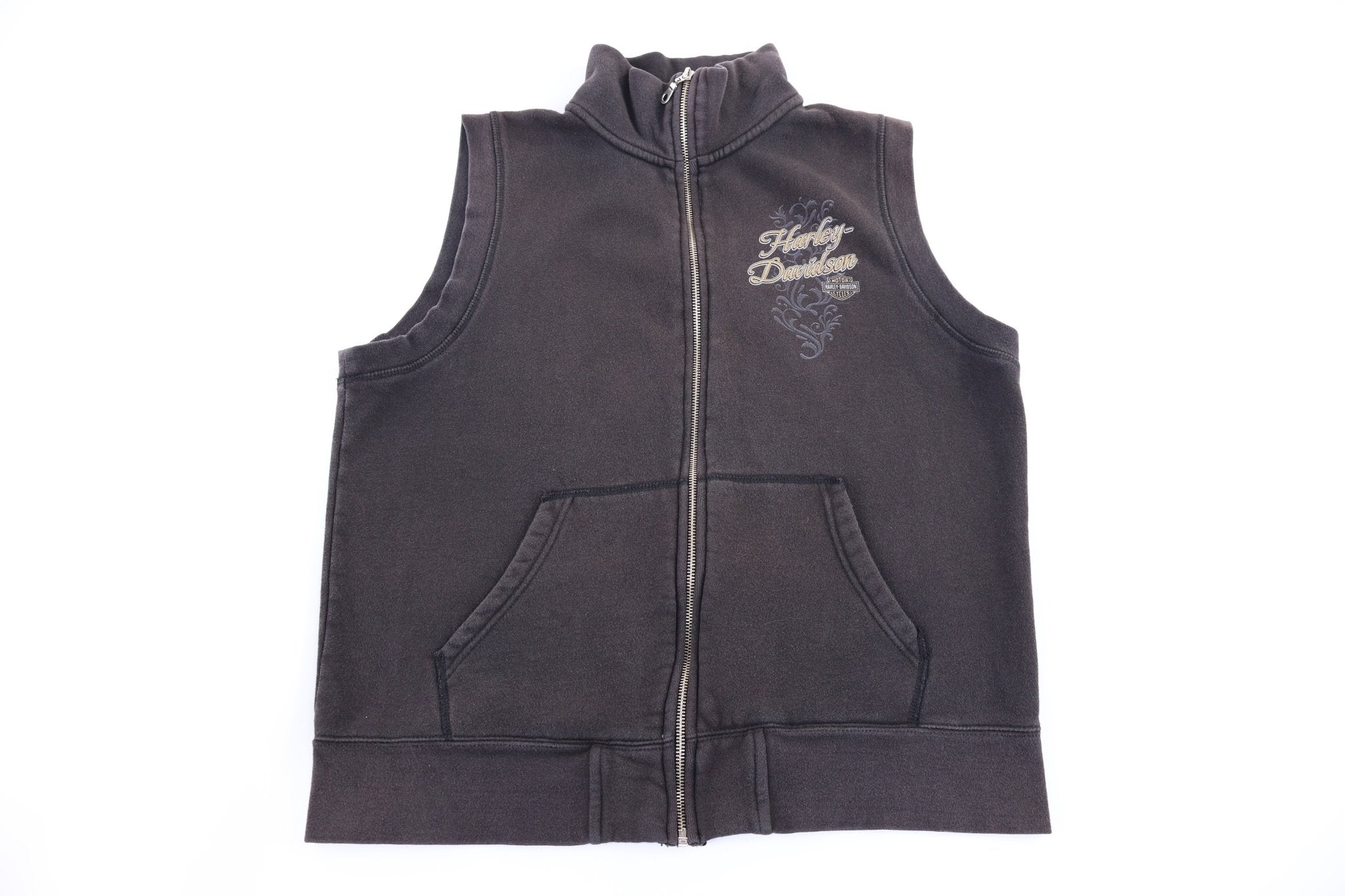 Women's Harley Davidson Motorcycles Full Zip Vest - Vest - Thrifted Threads