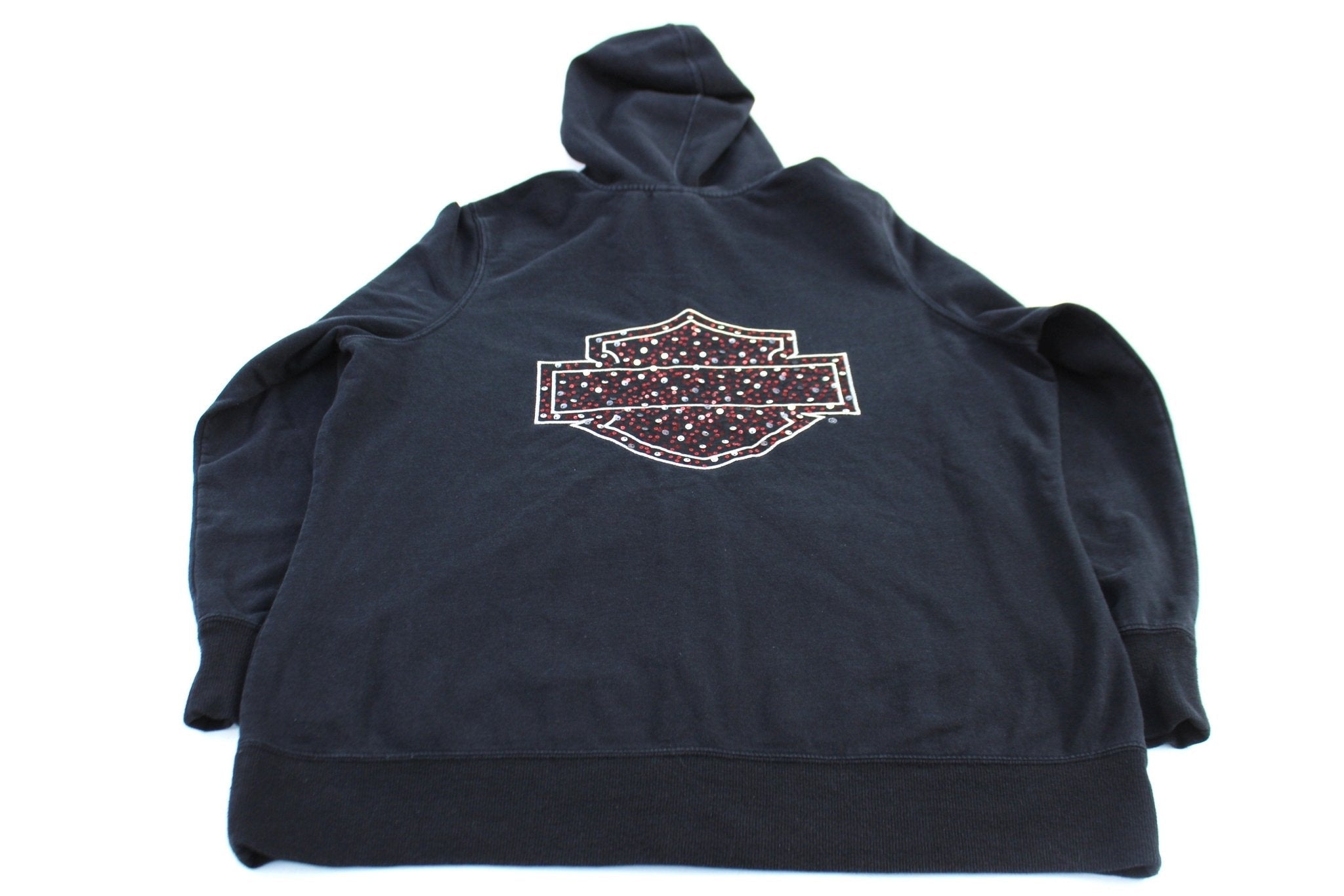 Women's Harley Davidson Motorcycles Las Vegas Nevada Zip Up Hoodie - Jackets - Thrifted Threads