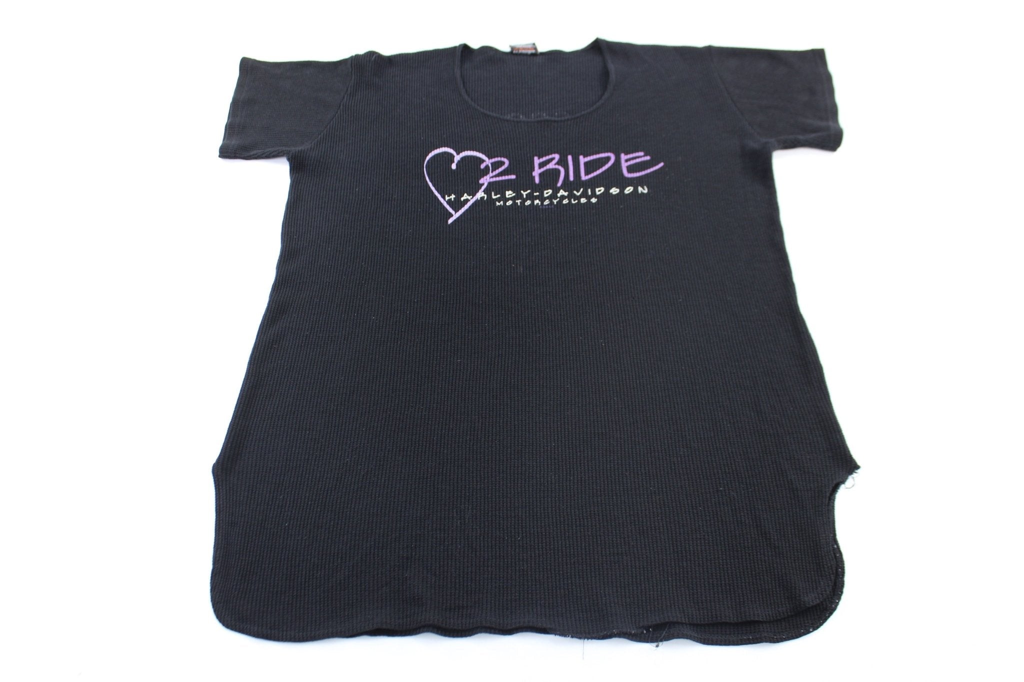 Women's Harley Davidson Motorcycles Love To RIde Thermal T - Shirt - ThriftedThreads.com