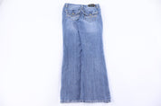 Women's Harley Davidson Motorcycles Medium Wash Denim Jeans - Pants - Thrifted Threads