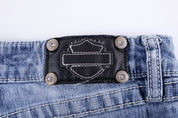 Women's Harley Davidson Motorcycles Medium Wash Denim Jeans - Pants - Thrifted Threads