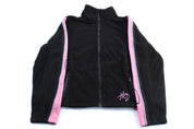 Women's Harley Davidson Motorcycles Pink & Black Zip Up Jacket - ThriftedThreads.com