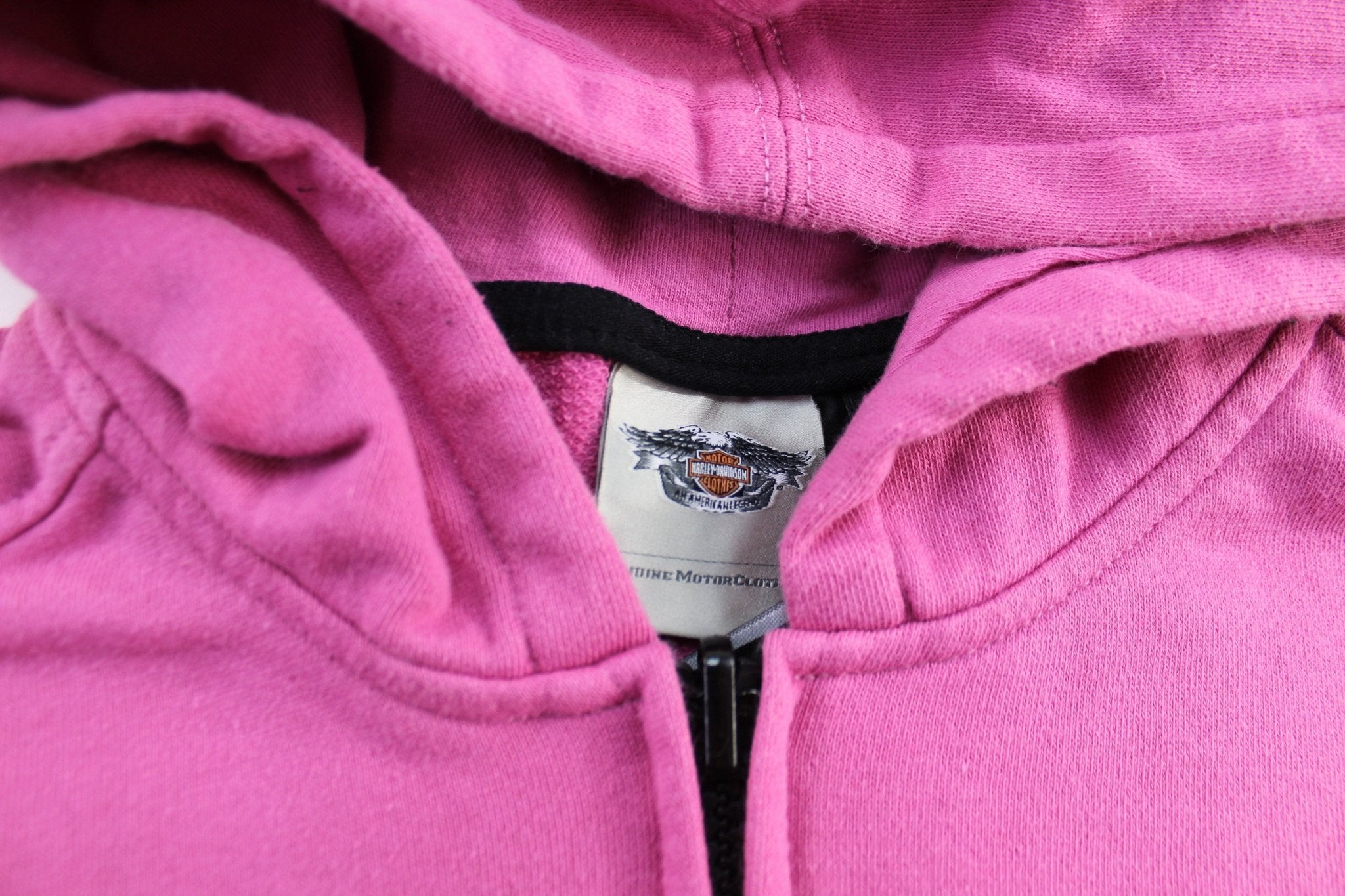 Women's Harley Davidson Motorcycles Pink Zip Up Hoodie - ThriftedThreads.com