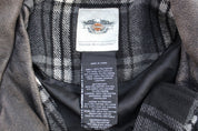 Women's Harley Davidson Motorcycles Plaid Coat - Jacket - Thrifted Threads