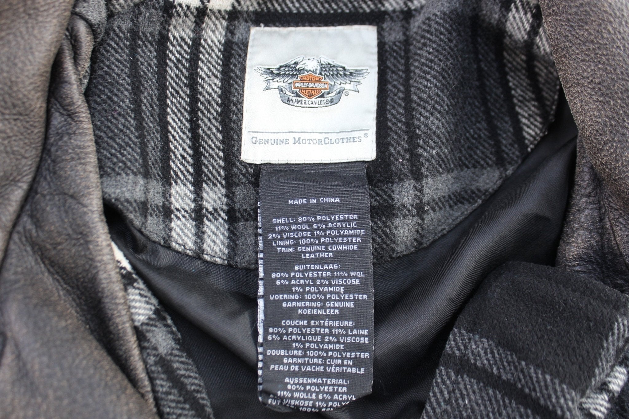 Women's Harley Davidson Motorcycles Plaid Coat - Jacket - Thrifted Threads