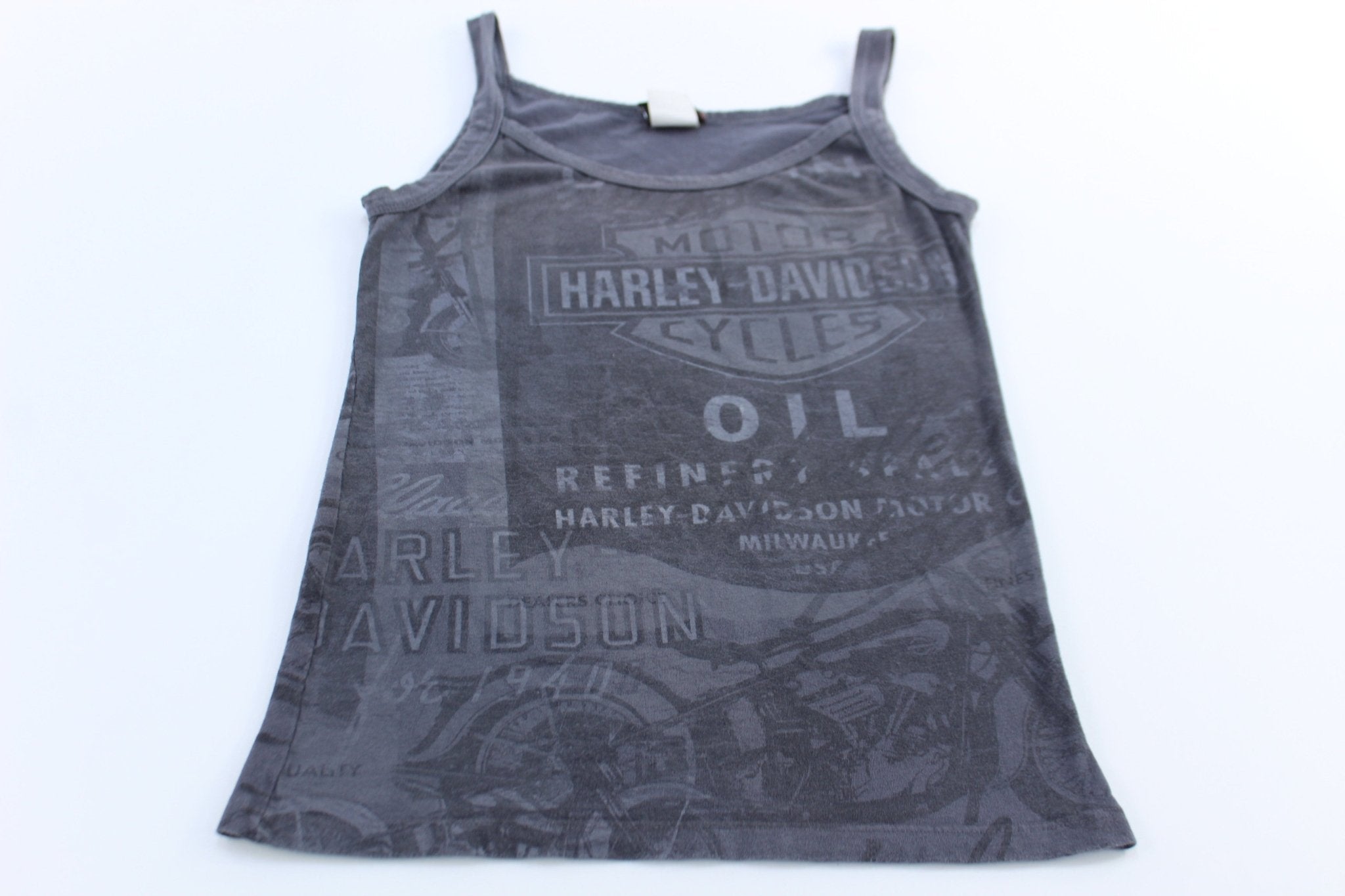 Women's Harley Davidson Motorcycles Tulsa, Oklahoma Grey Tank Top - ThriftedThreads.com