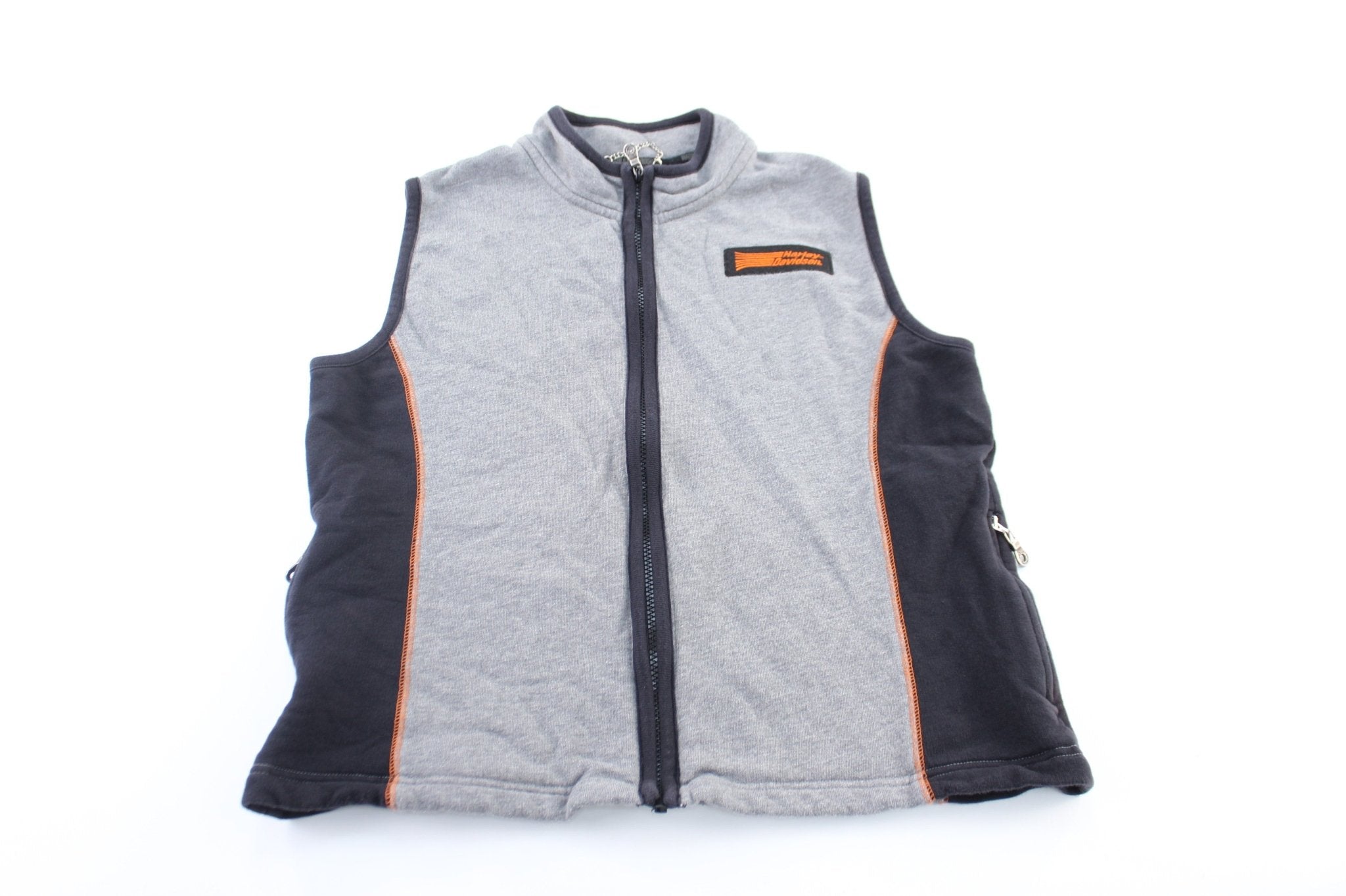 Women's Harley Davidson Motorcycles Zip Up Vest - ThriftedThreads.com