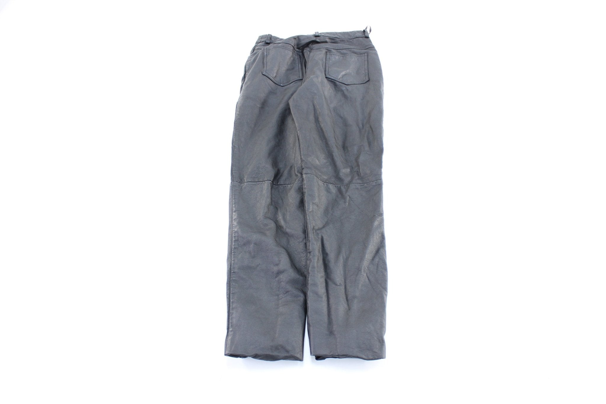 Women's Harve Benard by Benard Holtzman Black Leather Pants - ThriftedThreads.com