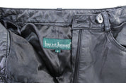 Women's Harve Benard by Benard Holtzman Black Leather Pants - ThriftedThreads.com