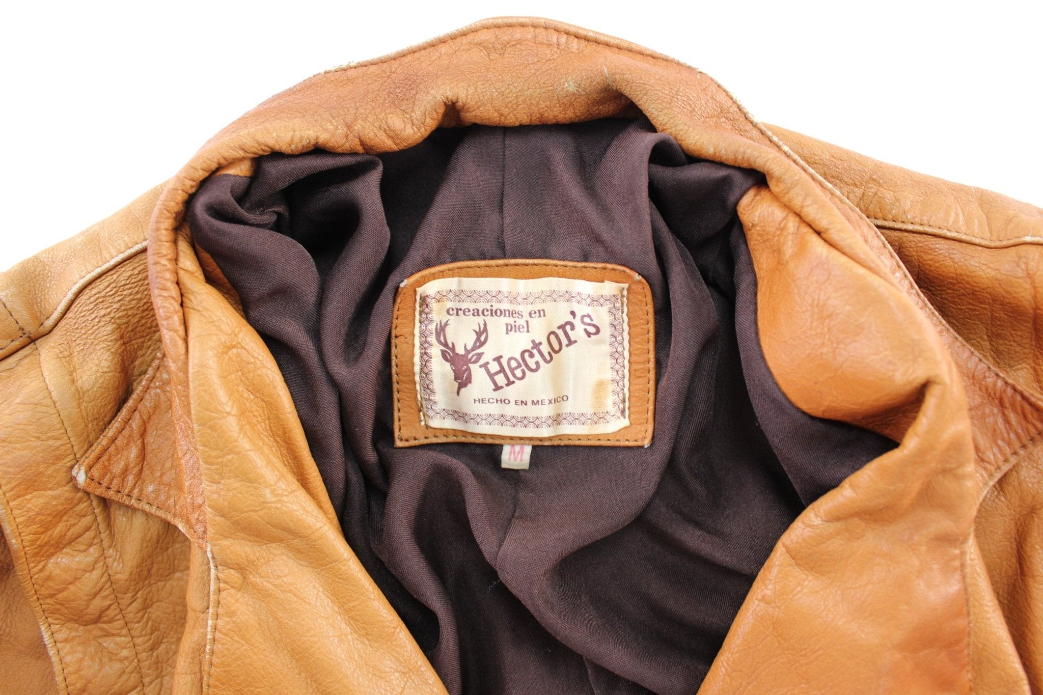 Women's Hector's Light Brown Western Mexico Leather Jacket - Jacket - Thrifted Threads
