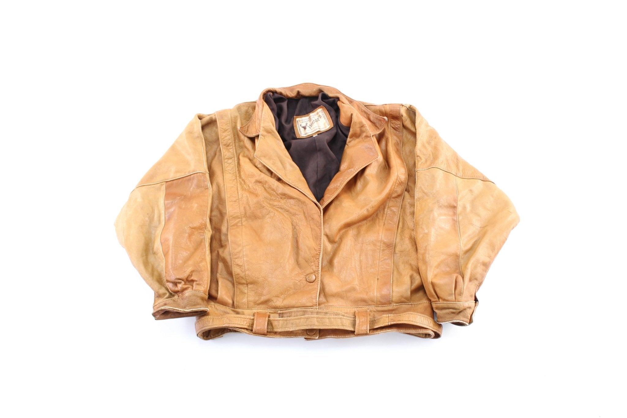 Women's Hector's Light Brown Western Mexico Leather Jacket - Jacket - Thrifted Threads