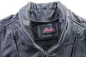 Women's Indian Motorcycle Black Leather Zip Up Jacket - Jacket - Thrifted Threads