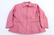 Women's JL Studio Full Zip Pink Leather Jacket - Jacket - Thrifted Threads
