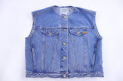 Women's Jordache Medium Wash Denim Vest - Jacket - Thrifted Threads