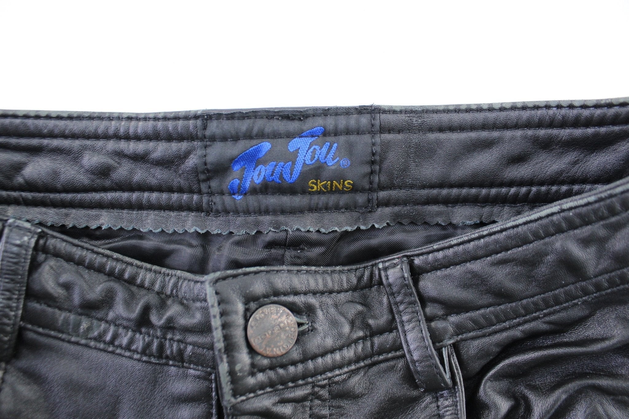 Women's Jou Jou Skins Black Leather Pants - Pants/Shorts - Thrifted Threads