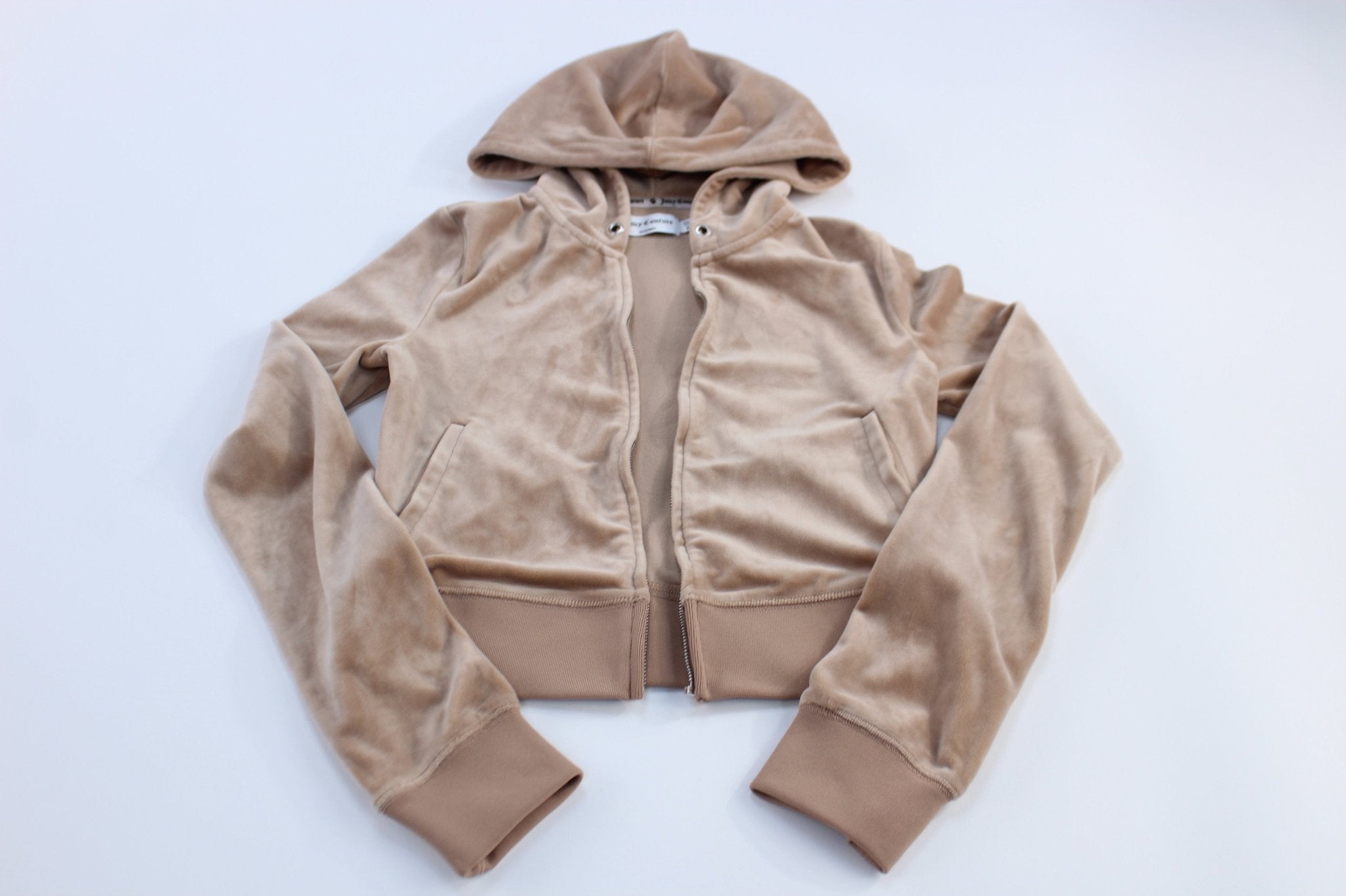 Women's Juicy Couture Light Pink Track Hoodie - ThriftedThreads.com