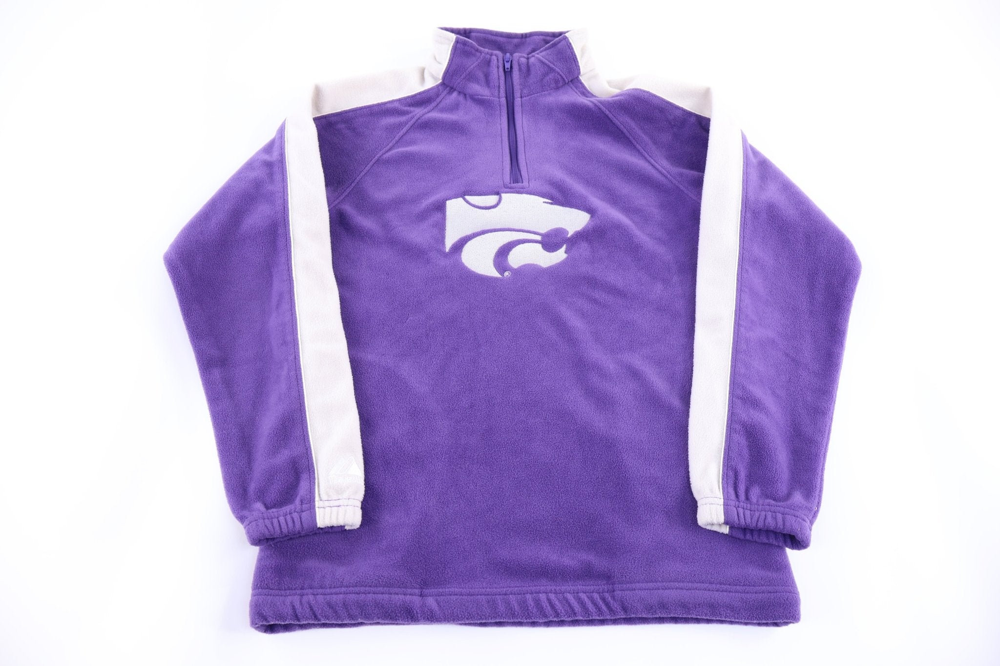 Women's Kansas State Wildcats Quarter Zip Fleece Pullover - Sweater - Thrifted Threads