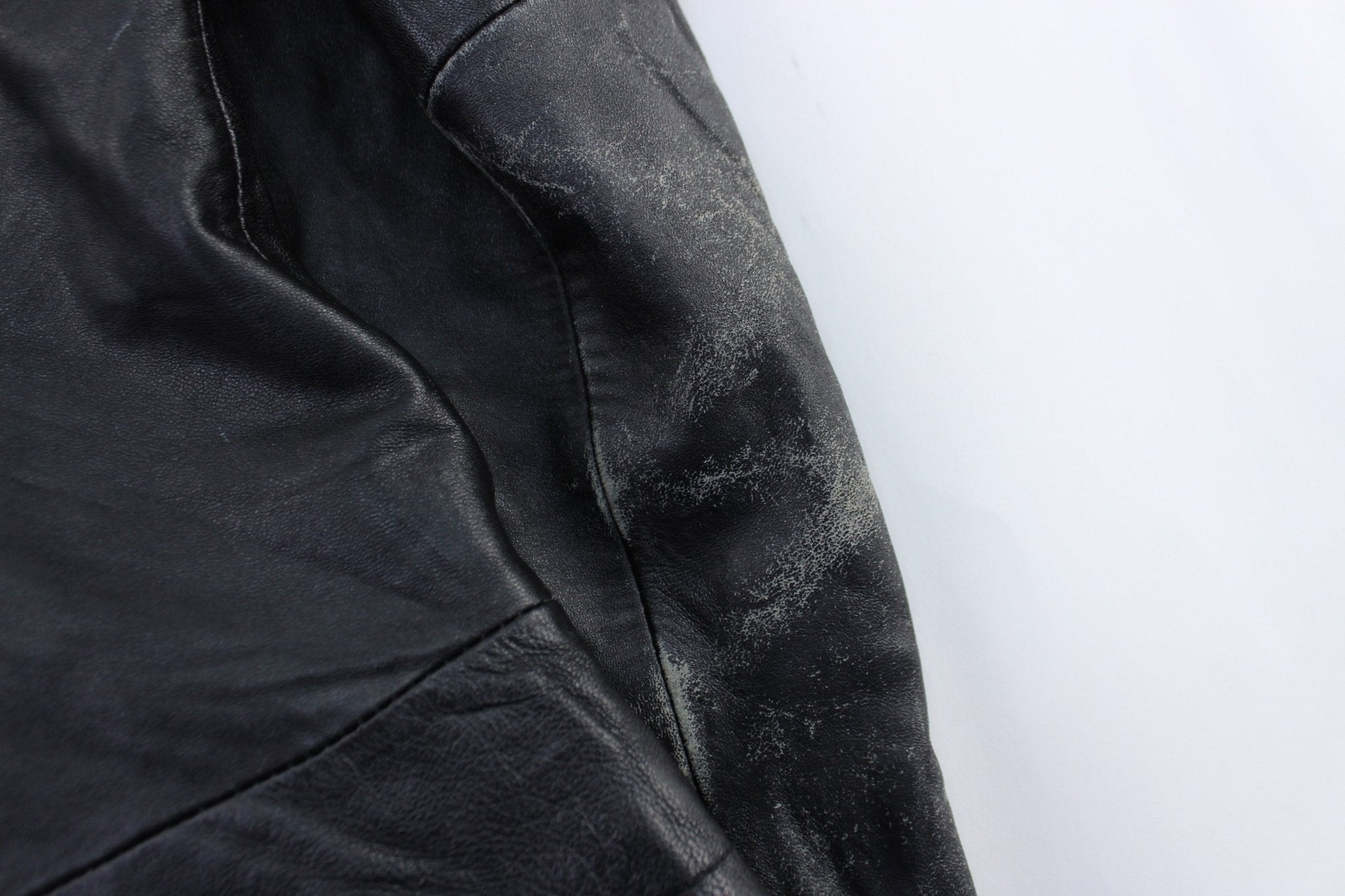 Women's Kenneth Cole Black Leather Zip Up Jacket - Jacket - Thrifted Threads