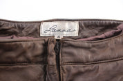 Women's Lanna Brown Leather Pants - ThriftedThreads.com