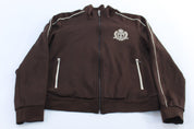 Women's Lauren Active Ralph Lauren Brown Track Jacket - ThriftedThreads.com