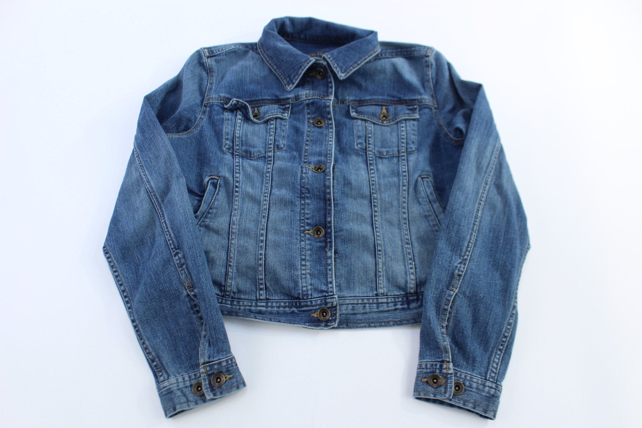 Women's Lauren Jeans Co Dark Wash Denim Jacket - jacket - Thrifted Threads