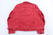Women's Lauren Jeans Co Red Denim Jacket - ThriftedThreads.com