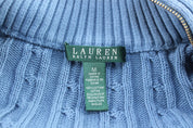 Women's Lauren Ralph Lauren Blue Cable Knit Sweater - ThriftedThreads.com