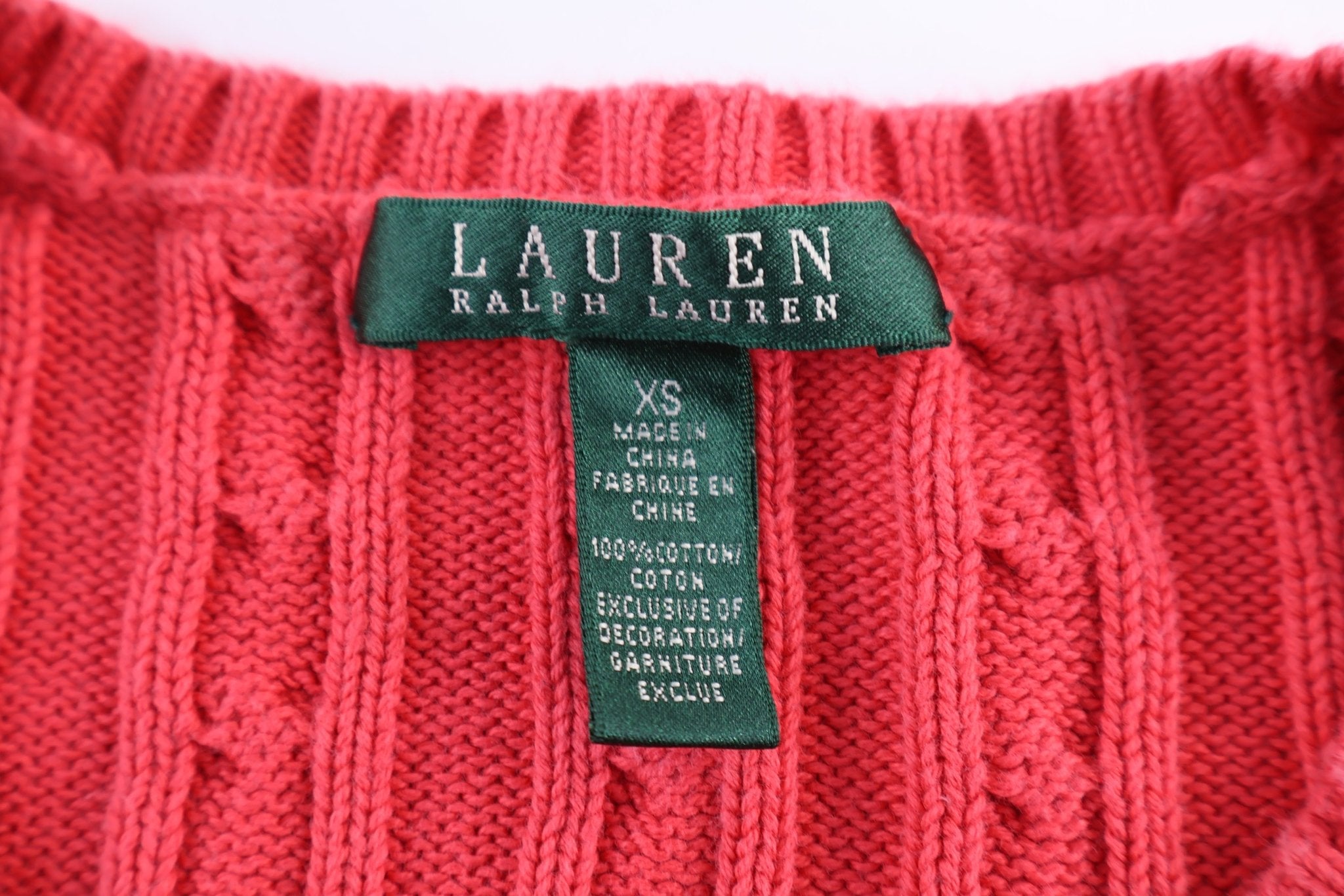 Women's Lauren Ralph Lauren Pink Knit Sweater - Sweater - Thrifted Threads