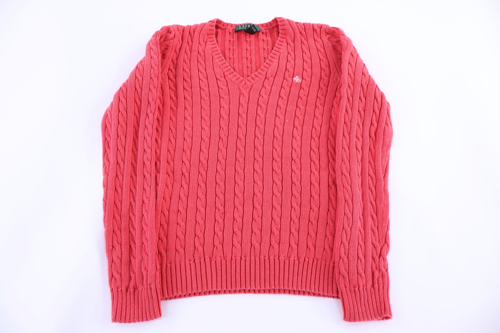 Women's Lauren Ralph Lauren Pink Knit Sweater - Sweater - Thrifted Threads