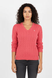 Women's Lauren Ralph Lauren Pink Knit Sweater - Sweater - Thrifted Threads