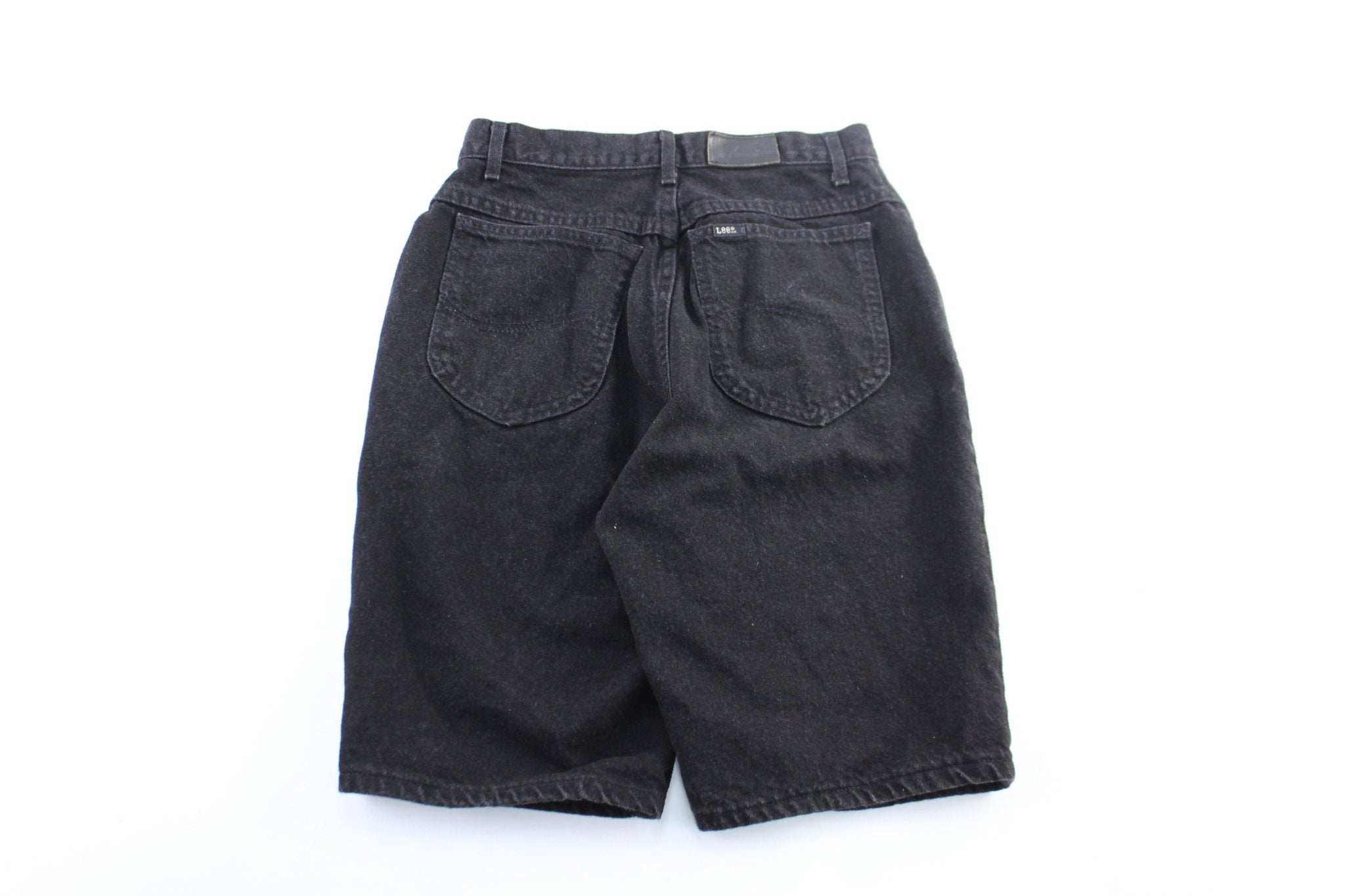 Women's Lee Black Wash Denim Shorts - ThriftedThreads.com