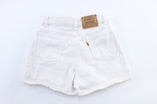 Women's Levi's White Denim Shorts - ThriftedThreads.com