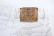 Women's Levi's White Denim Shorts - ThriftedThreads.com