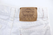 Women's Levi's White Denim Shorts - ThriftedThreads.com