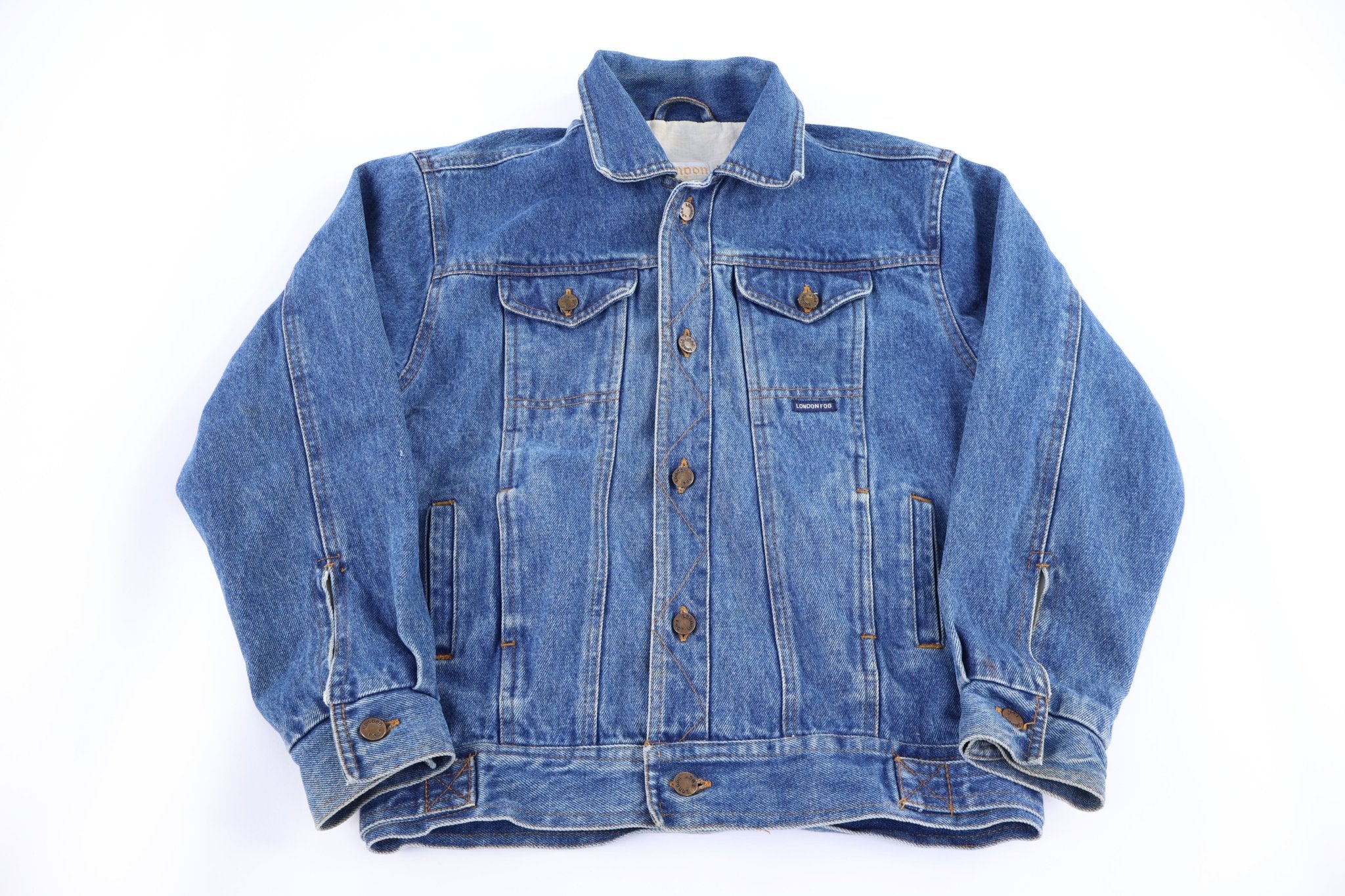 Women's London Fog Medium Wash Denim Jacket - jacket - Thrifted Threads