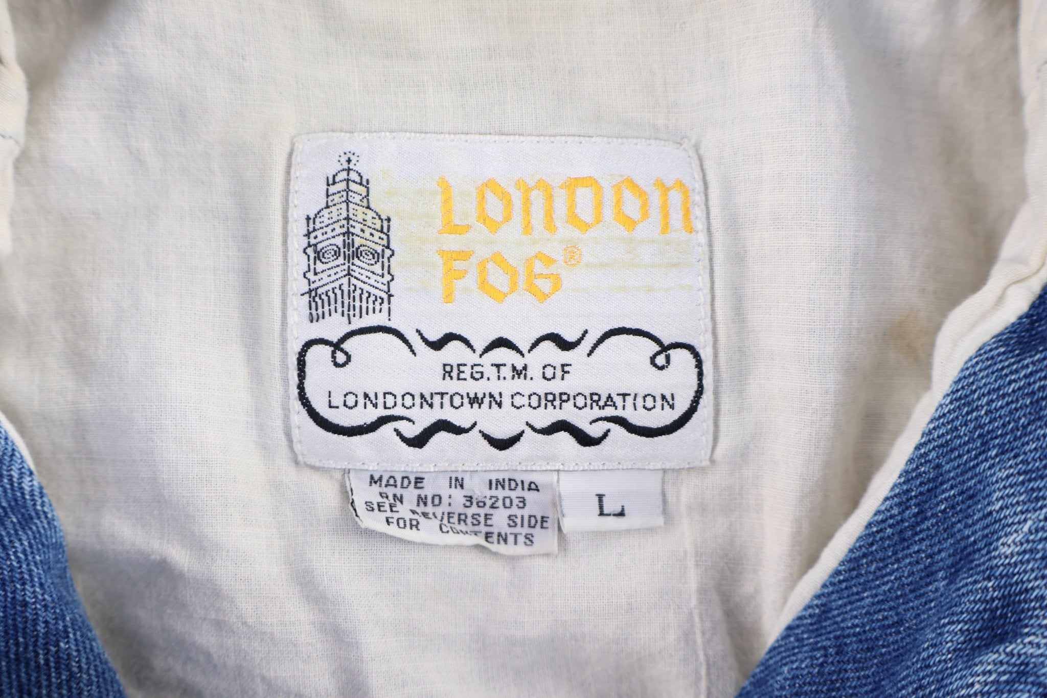 Women's London Fog Medium Wash Denim Jacket - jacket - Thrifted Threads