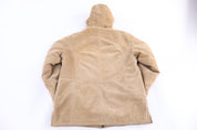 Women's London Fog Tan Leather Suede Coat - Jacket - Thrifted Threads