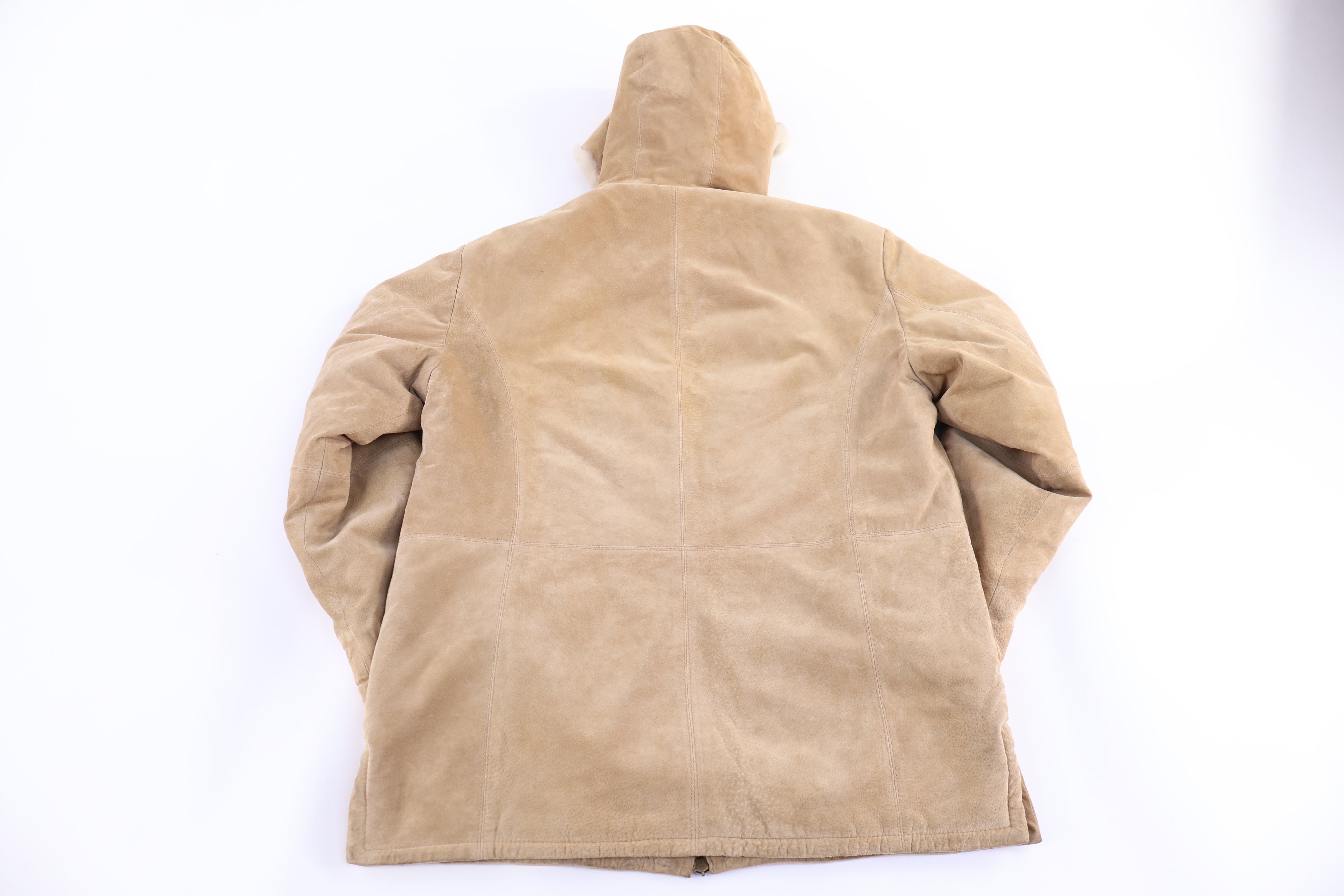Women's London Fog Tan Leather Suede Coat - Jacket - Thrifted Threads
