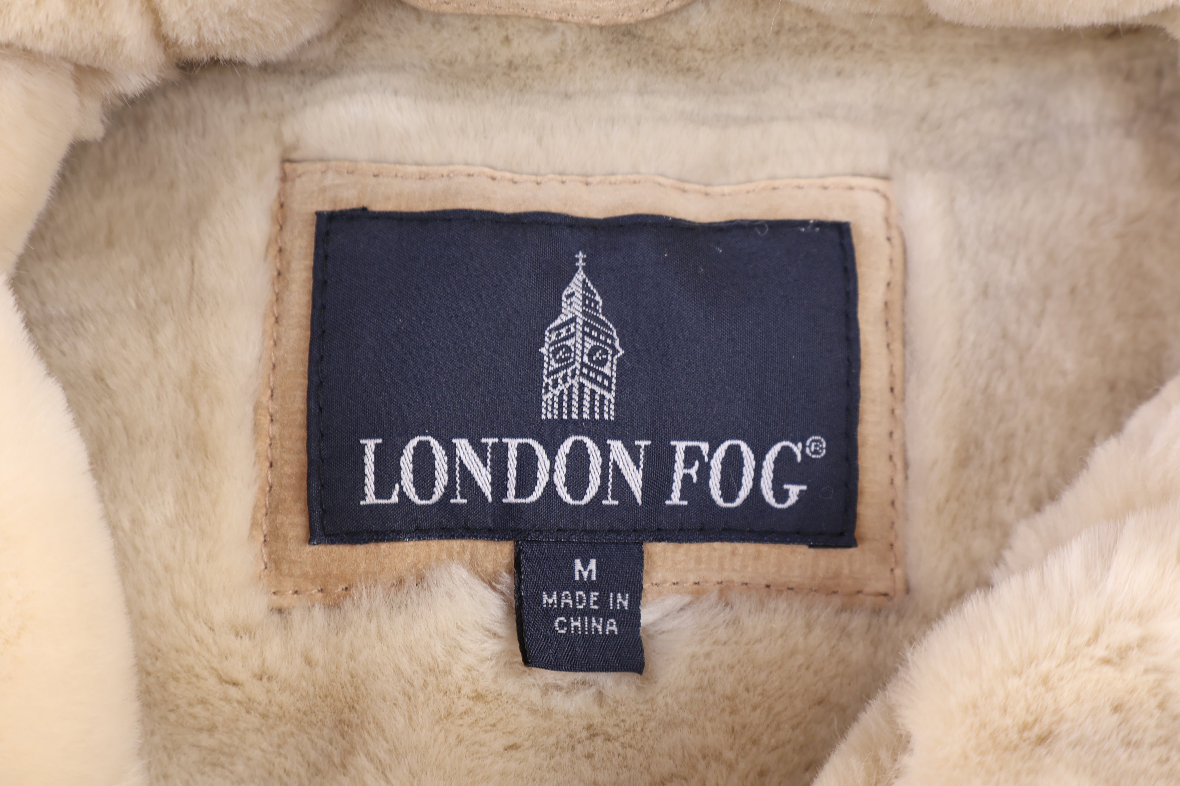 Women's London Fog Tan Leather Suede Coat - Jacket - Thrifted Threads
