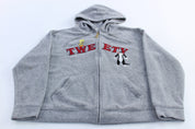 Women's Looney Tunes Embroidered Tweety Fleece Zip Up Hoodie - Jackets - Thrifted Threads