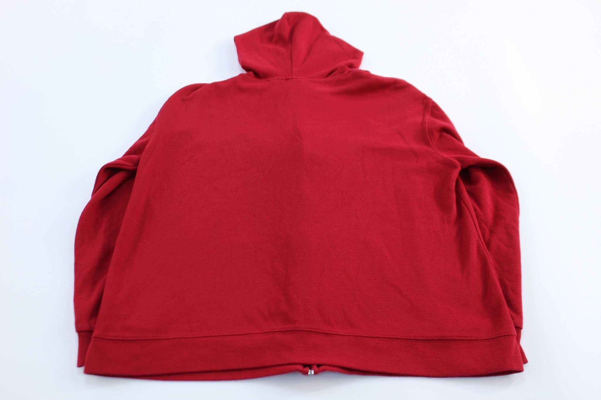 Women's Mickey Mouse Embroidered Red Full Zip Hoodie - Jackets - Thrifted Threads