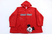 Women's Mickey Mouse Full Zip Fleece Hooded Sweater - ThriftedThreads.com