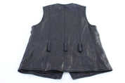 Women's Mix It Full Zip Leather Vest - Vest - Thrifted Threads