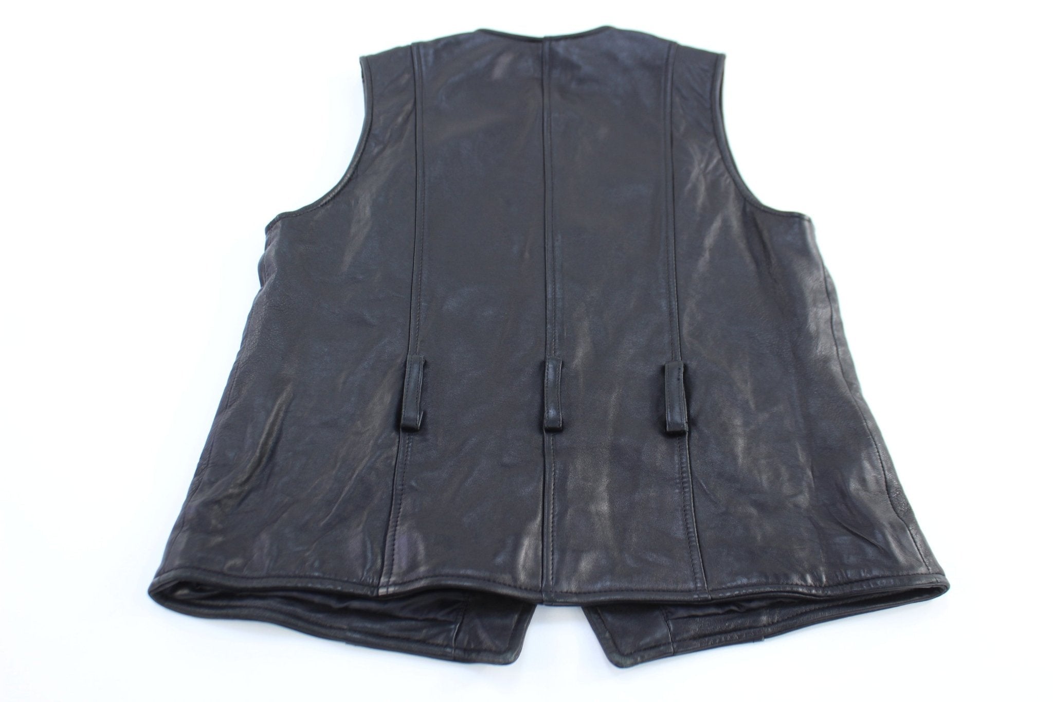Women's Mix It Full Zip Leather Vest - Vest - Thrifted Threads