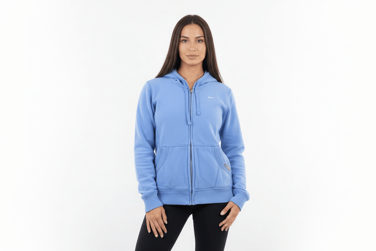 Women's Nike Blue Full Zip Hoodie - Jacket - Thrifted Threads
